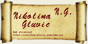 Nikolina Gluvić vizit kartica